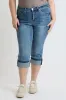 Women's Plus High Rise Premium Stretch Cuff Essential Capri sold by YMI
