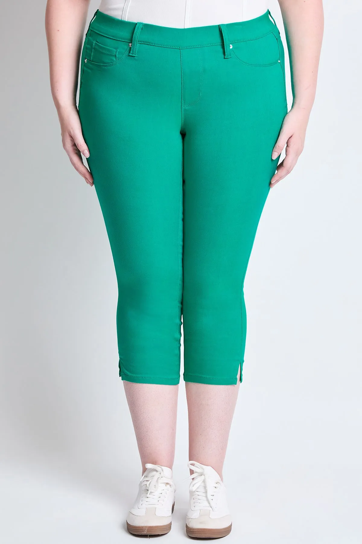 Women's Plus Hyperstretch Pull On Capri, Caribbean sold by YMI product image thumbnail 2