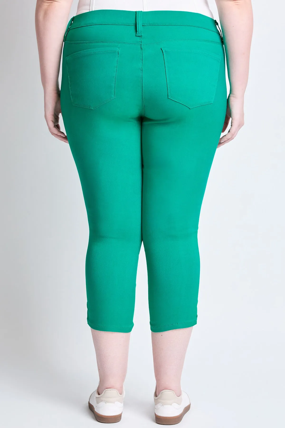 Women's Plus Hyperstretch Pull On Capri, Caribbean sold by YMI product image thumbnail 3