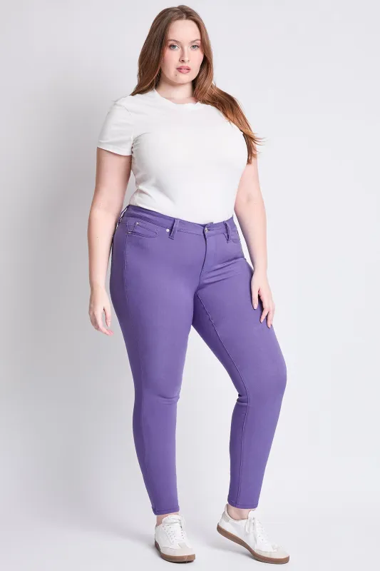 Women's Plus Hyperstretch  Forever Color Pants, Iris Bloom sold by YMI