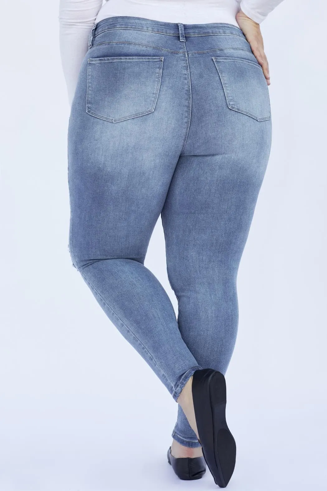 Women's Plus Size High Rise Skinny Jeans sold by YMI product image thumbnail 4