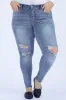 Women's Plus Size High Rise Skinny Jeans sold by YMI