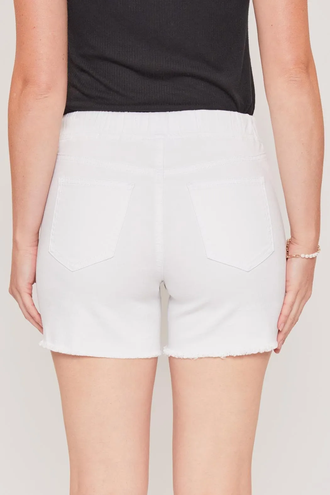 Women's High Rise Frayed Hem Jogger Shorts sold by YMI product image thumbnail 4