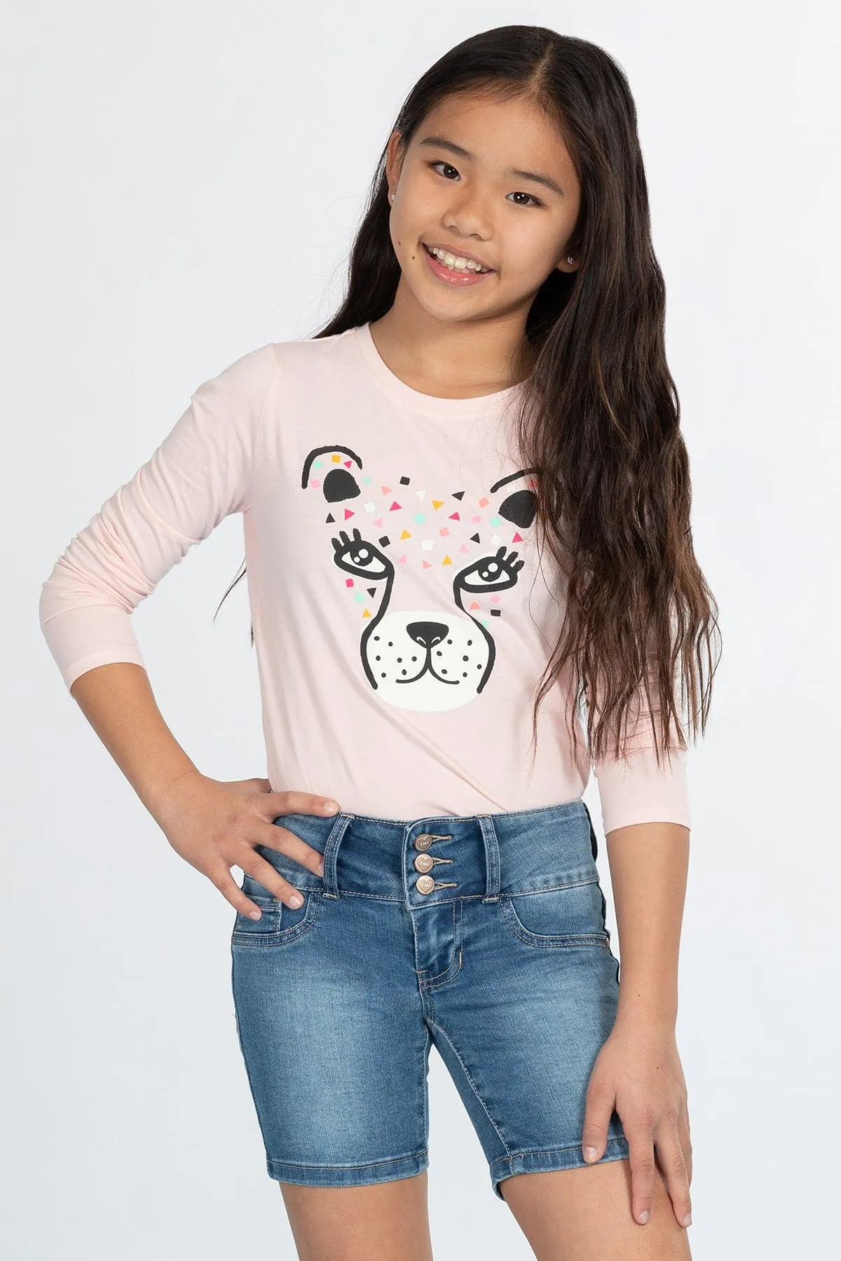 Girls 3 Button Essential Bermuda sold by YMI