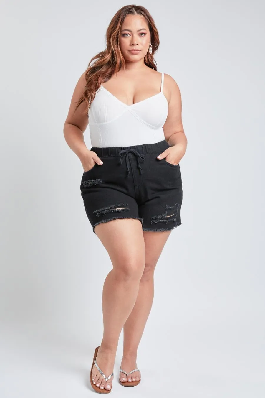 Women's Plus Dream Jogger Shorts sold by YMI product image thumbnail 2