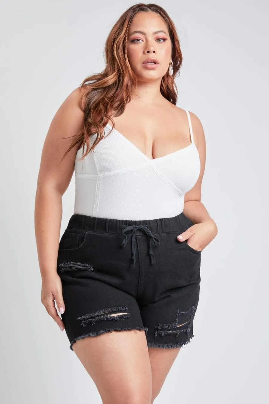 Women's Plus Dream Jogger Shorts sold by YMI