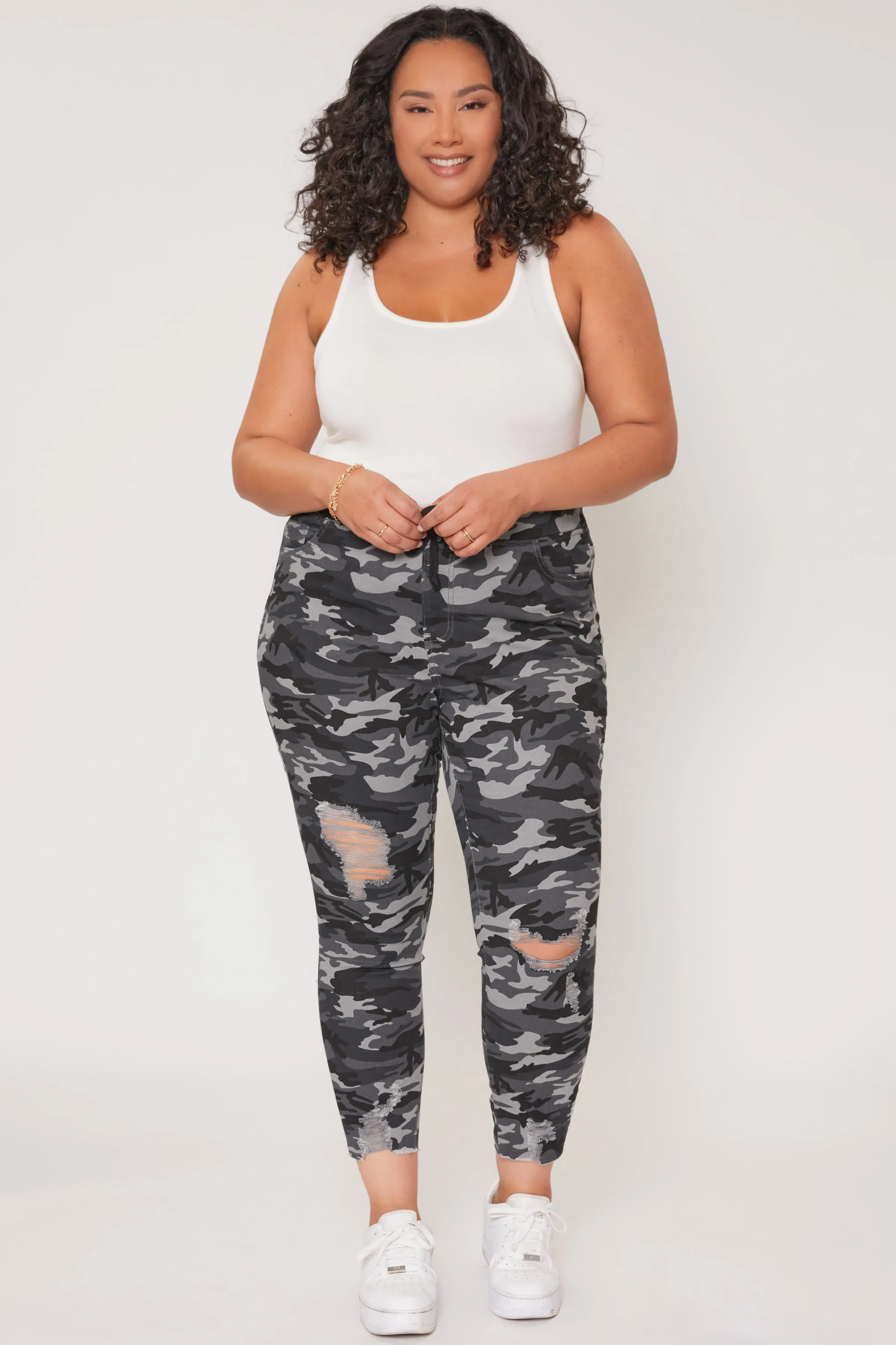 Women's Plus Size High Rise Ankle Jogger sold by YMI