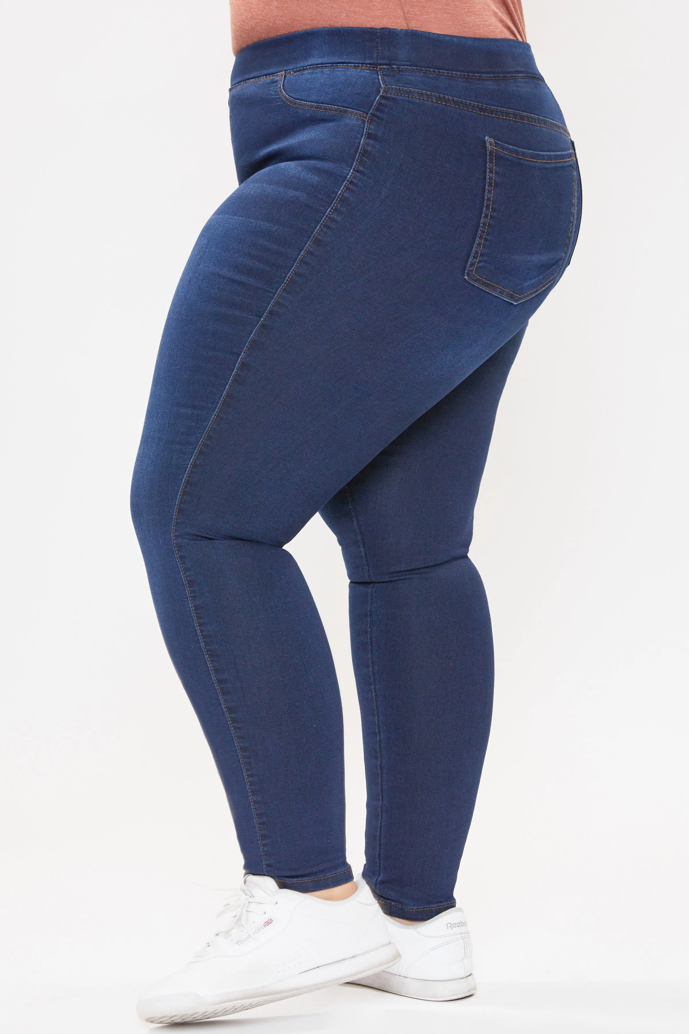 Women's Plus Size High Rise Comfort Stretch Jeggings sold by YMI product image thumbnail 4