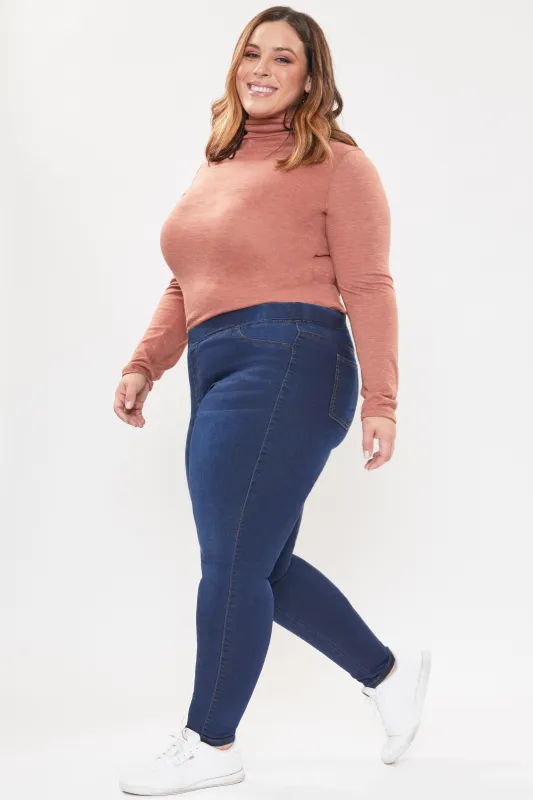 Women's Plus Size High Rise Comfort Stretch Jeggings sold by YMI