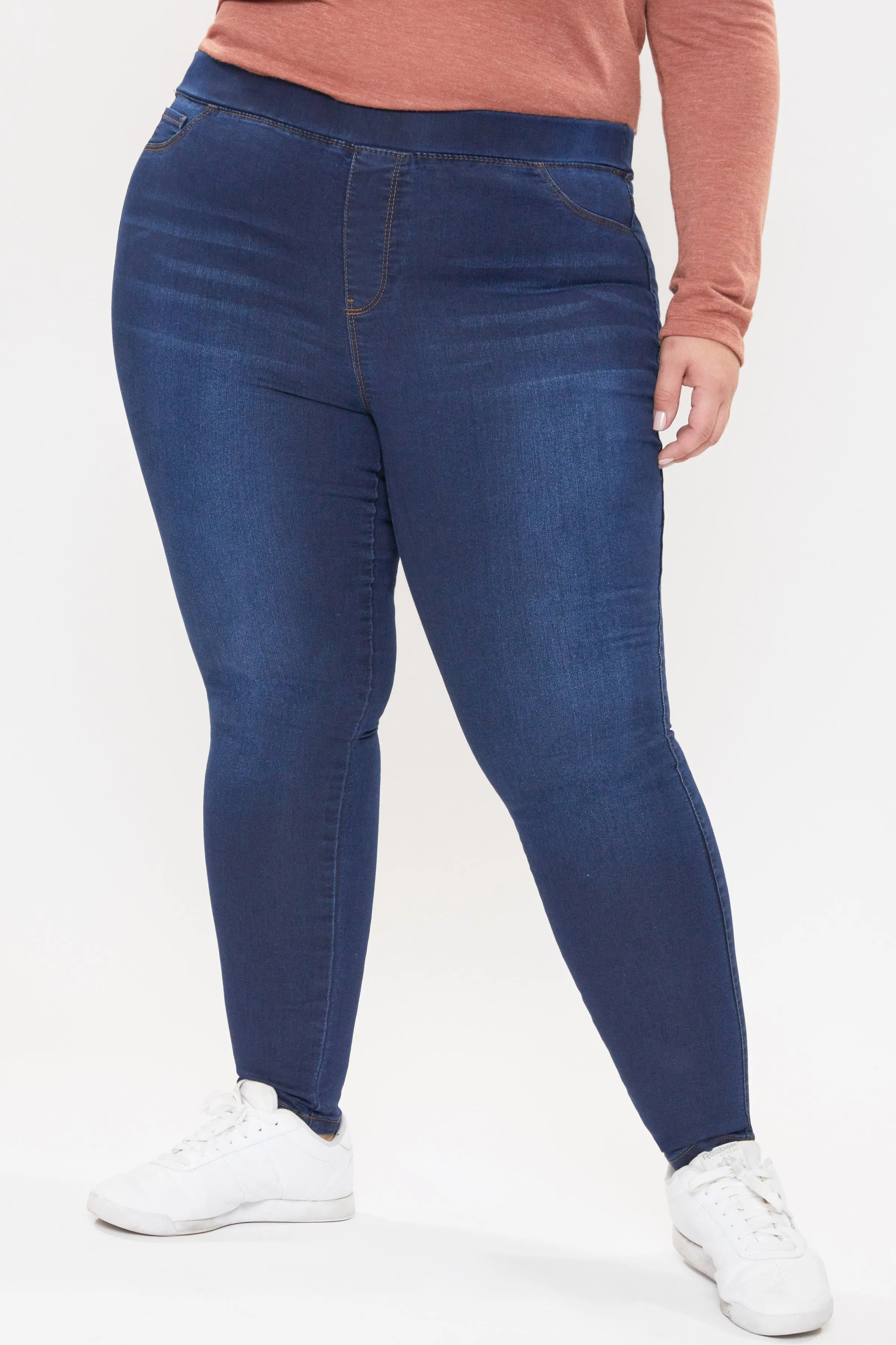Women's Plus Size High Rise Comfort Stretch Jeggings sold by YMI product image thumbnail 2