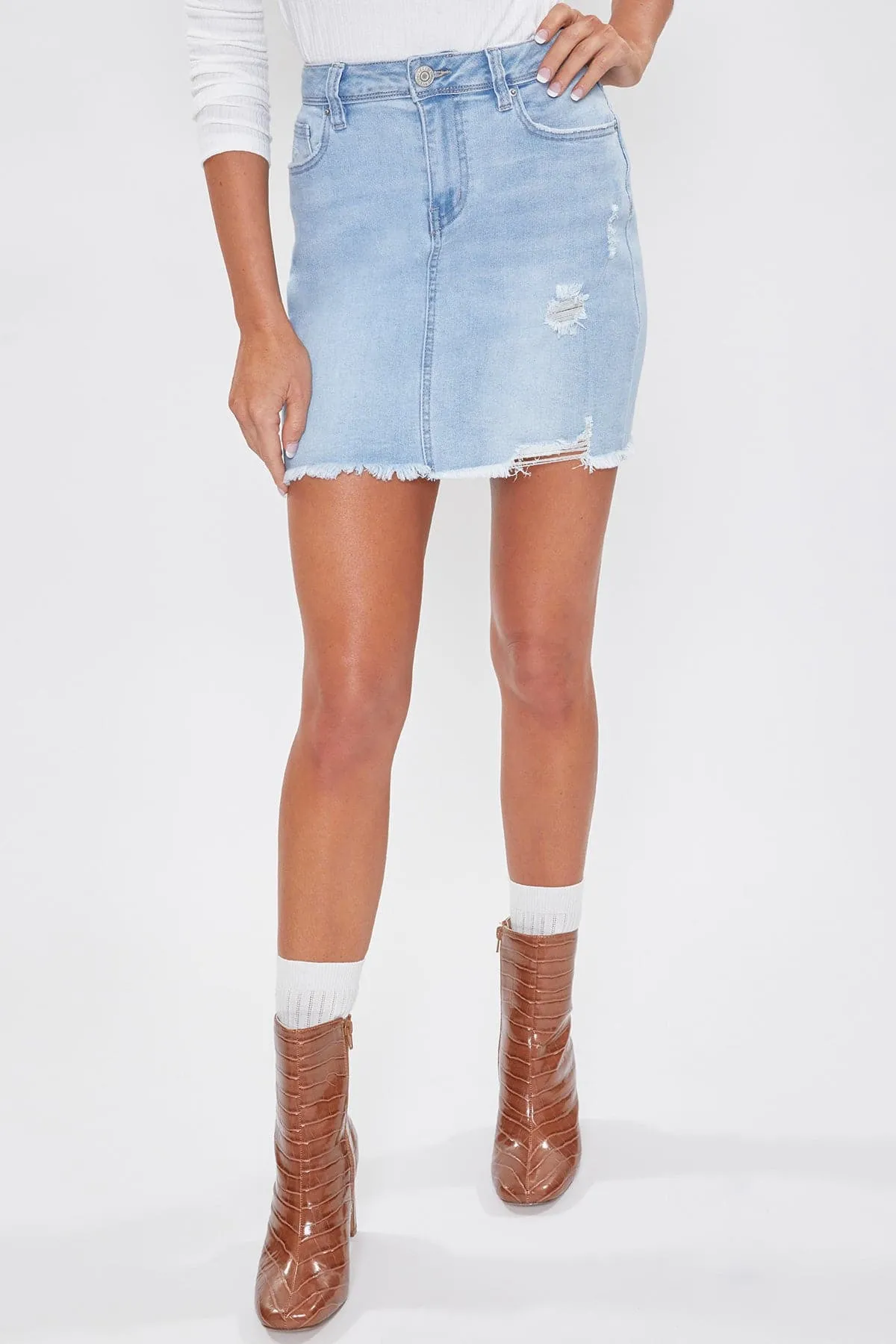 Women's Frayed Mini Skirt-Sale sold by YMI product image thumbnail 2