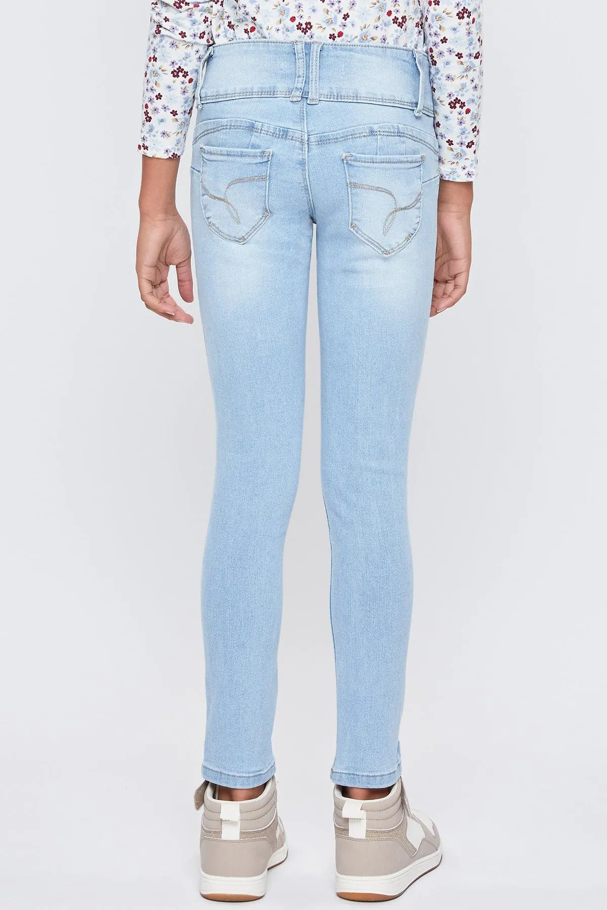 Girls Sustainable WannaBettaFit 3-Button Skinny Jeans sold by YMI product image thumbnail 4