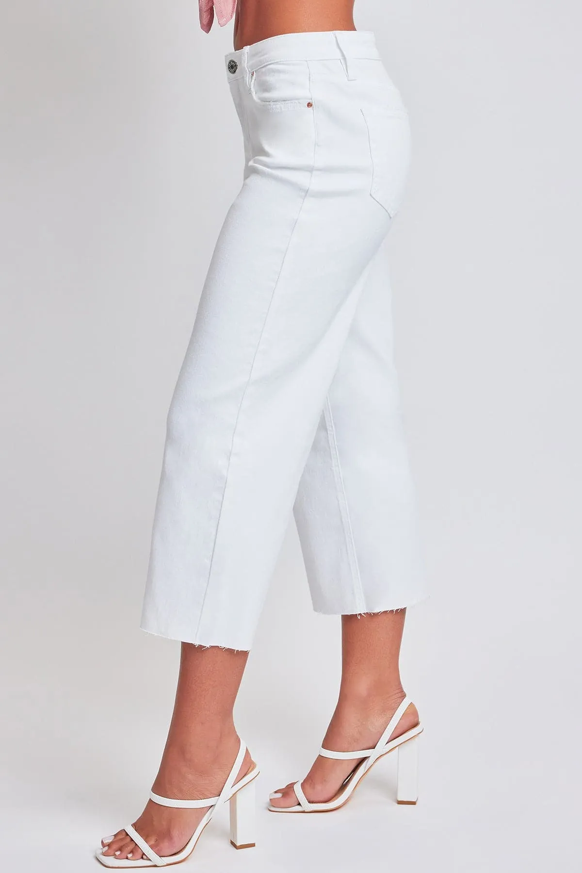 Women's Mid Rise Cropped Wide Leg Jeans sold by YMI product image thumbnail 4