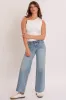 Women's Britney Wide Leg Jeans with Bow Print sold by YMI