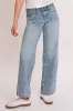 Women's Britney Wide Leg Jeans with Bow Print sold by YMI