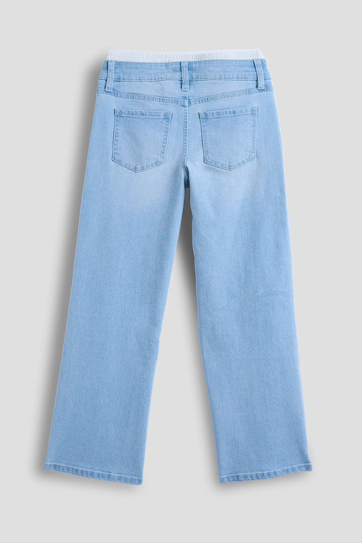 Girls Boxer Waist Wide Leg Jeans sold by YMI product image thumbnail 3