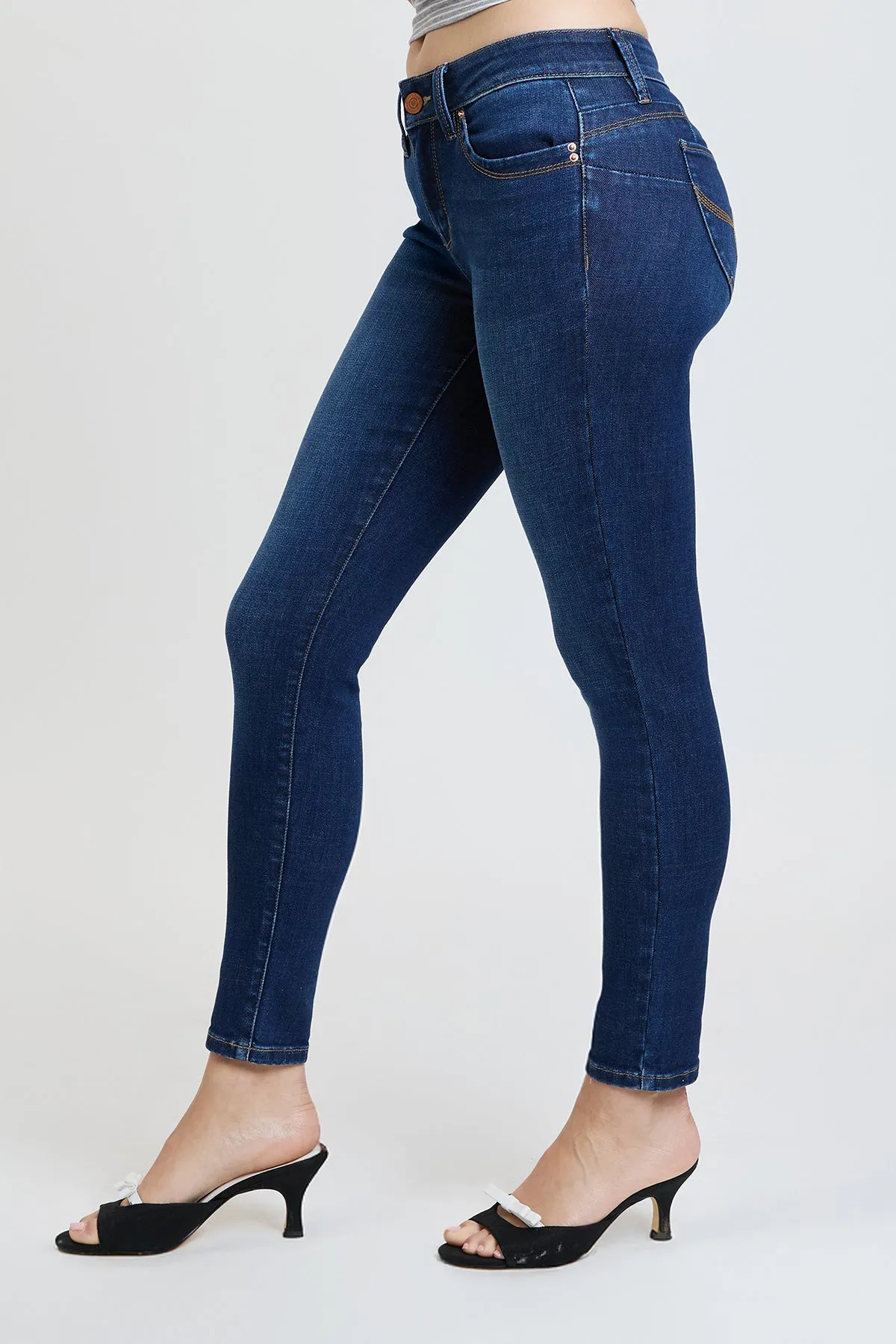 Women's Luxe Mid Rise WannaBettaButt Skinny Jeans sold by YMI product image thumbnail 4