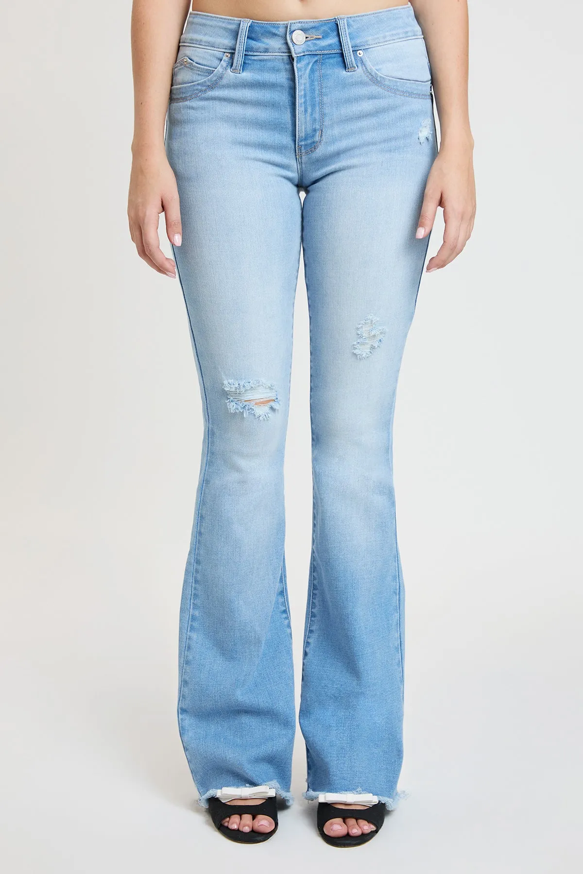 Women's Luxe High Rise WannaBettaButt Flare Jeans sold by YMI product image thumbnail 2
