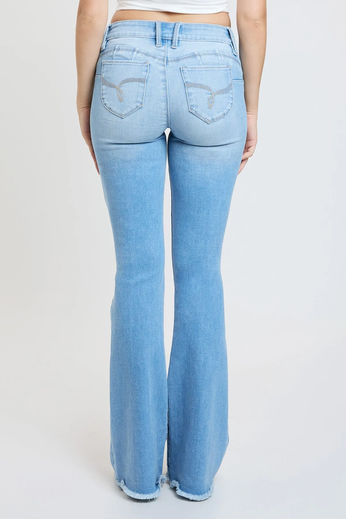 Women's Luxe High Rise WannaBettaButt Flare Jeans sold by YMI product image thumbnail 4