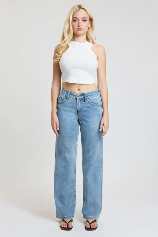 Women's Luxe High Rise WannaBettaButt Straight Jeans made by YMI