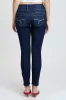 Women's Luxe Mid Rise 3-Button WannaBettaButt Skinny Jeans sold by YMI