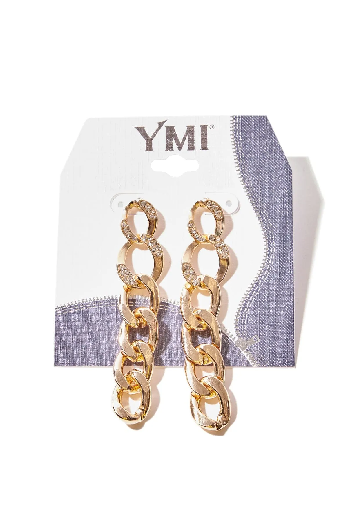 Rhinestone Chain Drop Earrings sold by YMI product image thumbnail 3