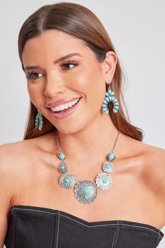 Turquoise Blossom Earring sold by YMI