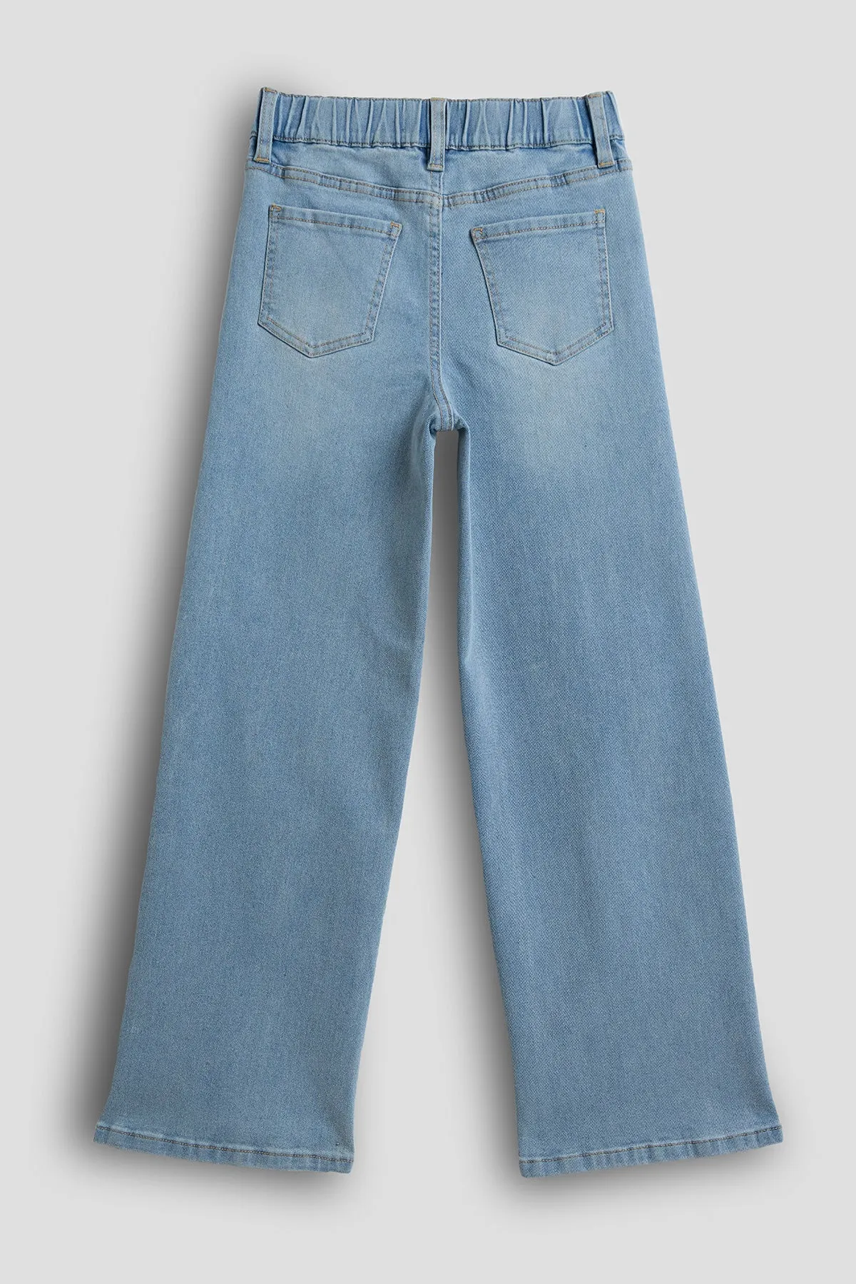 Girls Wide Leg Elastic Waist Jeans sold by YMI product image thumbnail 2