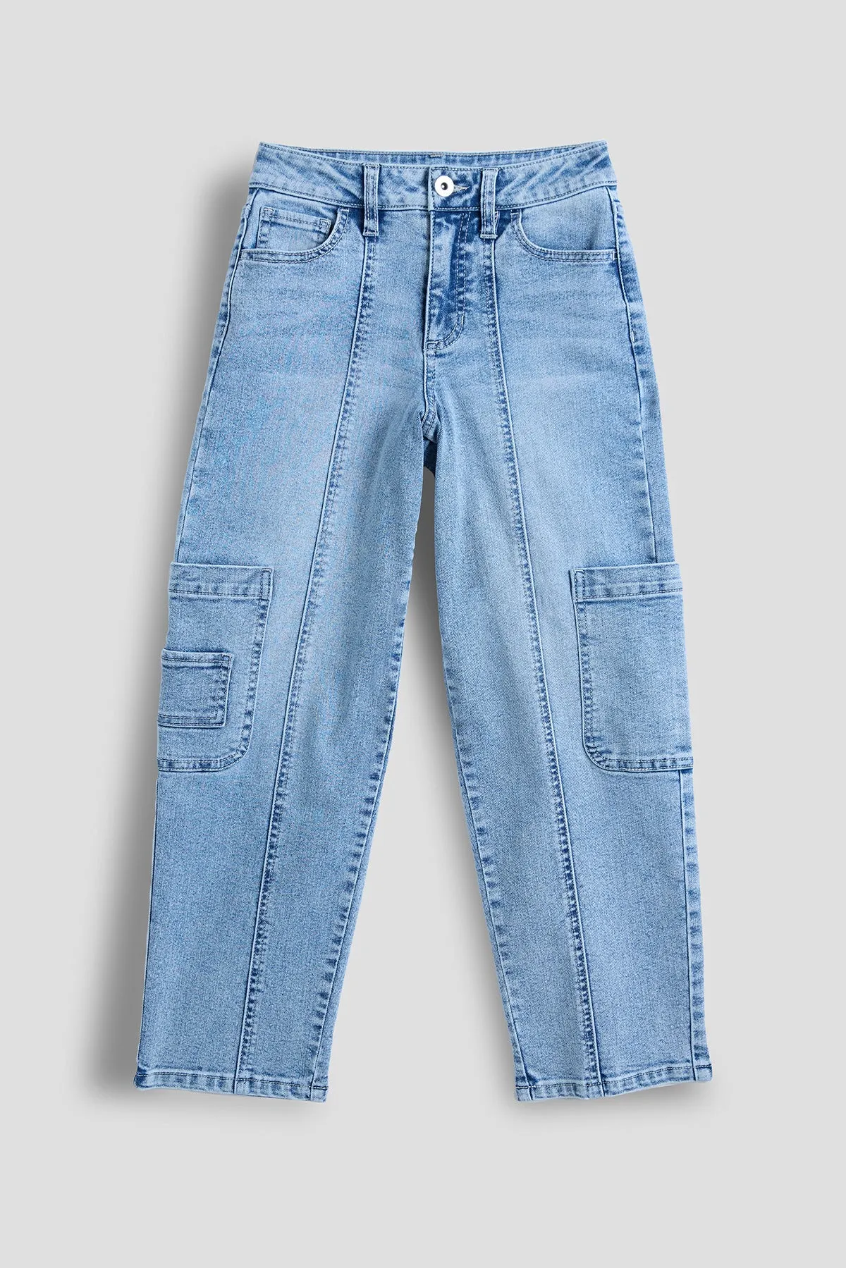 Girls Barrel Cargo Jeans sold by YMI