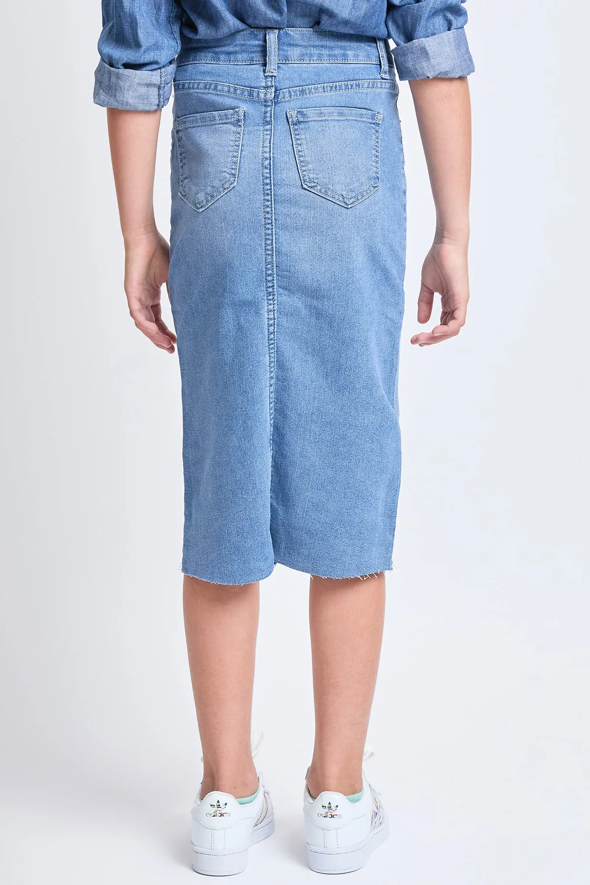Girls Midi Denim Skirt sold by YMI product image thumbnail 5