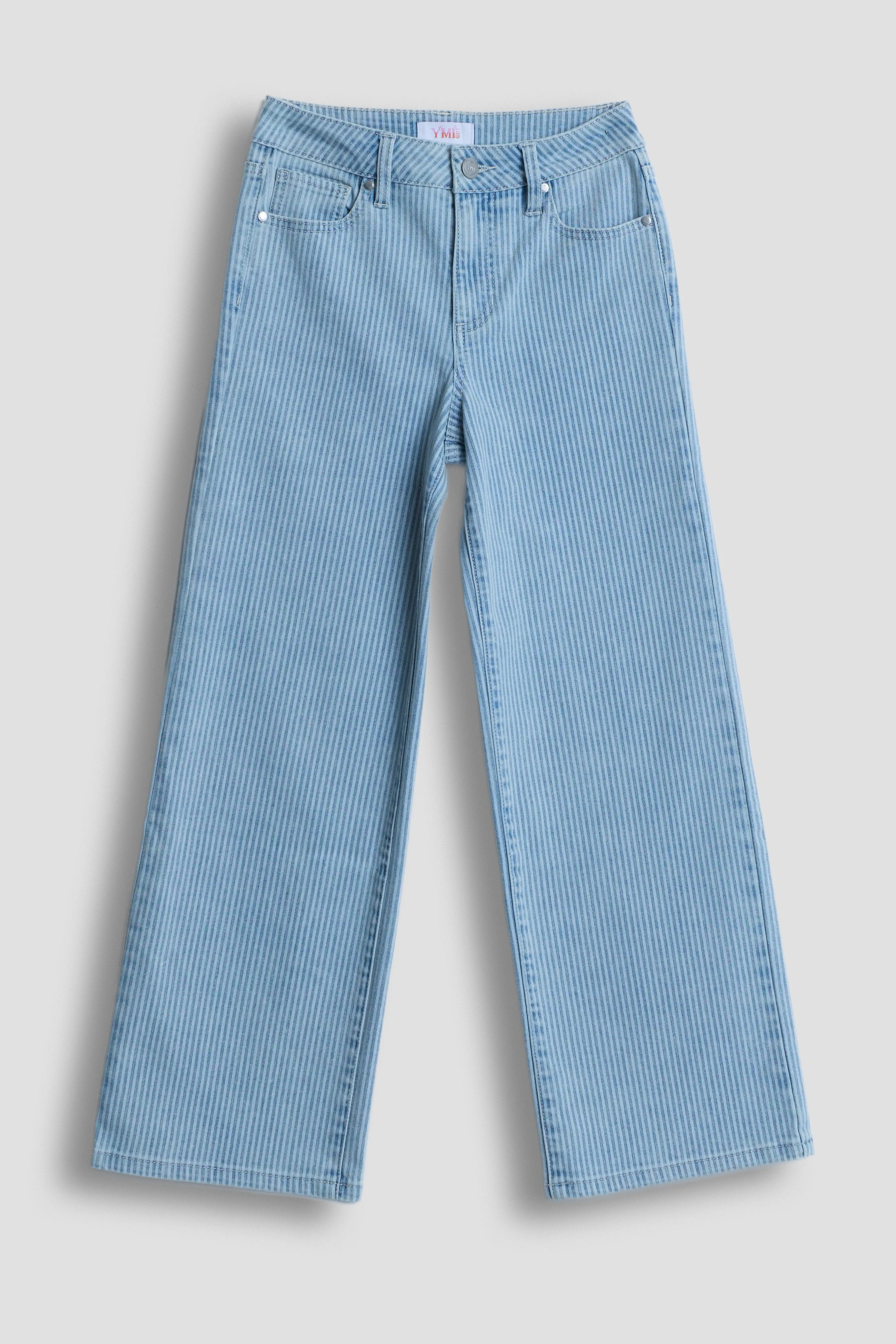 Girls Wide Leg Twill Stripe Pant sold by YMI