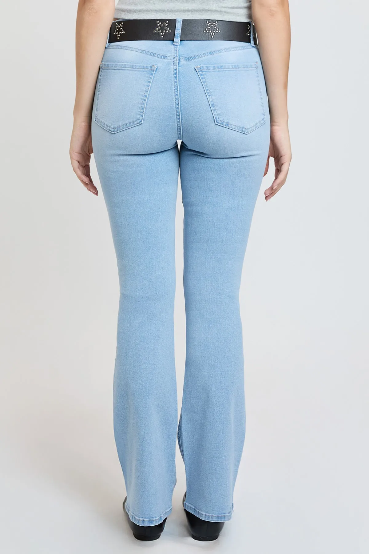 Women's Mid Rise Belted Bootcut Jeans sold by YMI product image thumbnail 4
