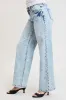 Women's Luxe Britney Wide Leg Jeans sold by YMI