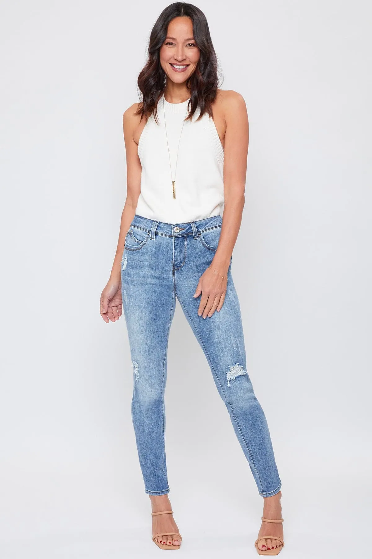 Women's Sustainable WannaBettaButt Skinny Jeans sold by YMI