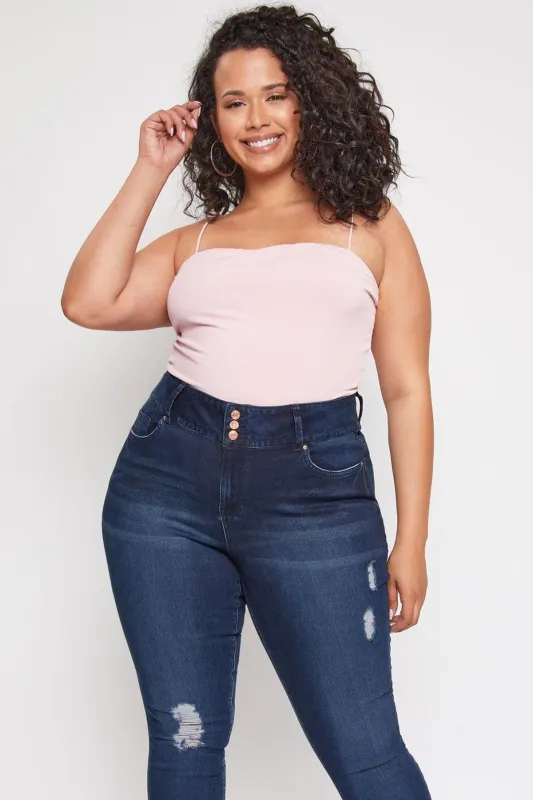 Women's Plus Essential Skinny Jeans sold by YMI