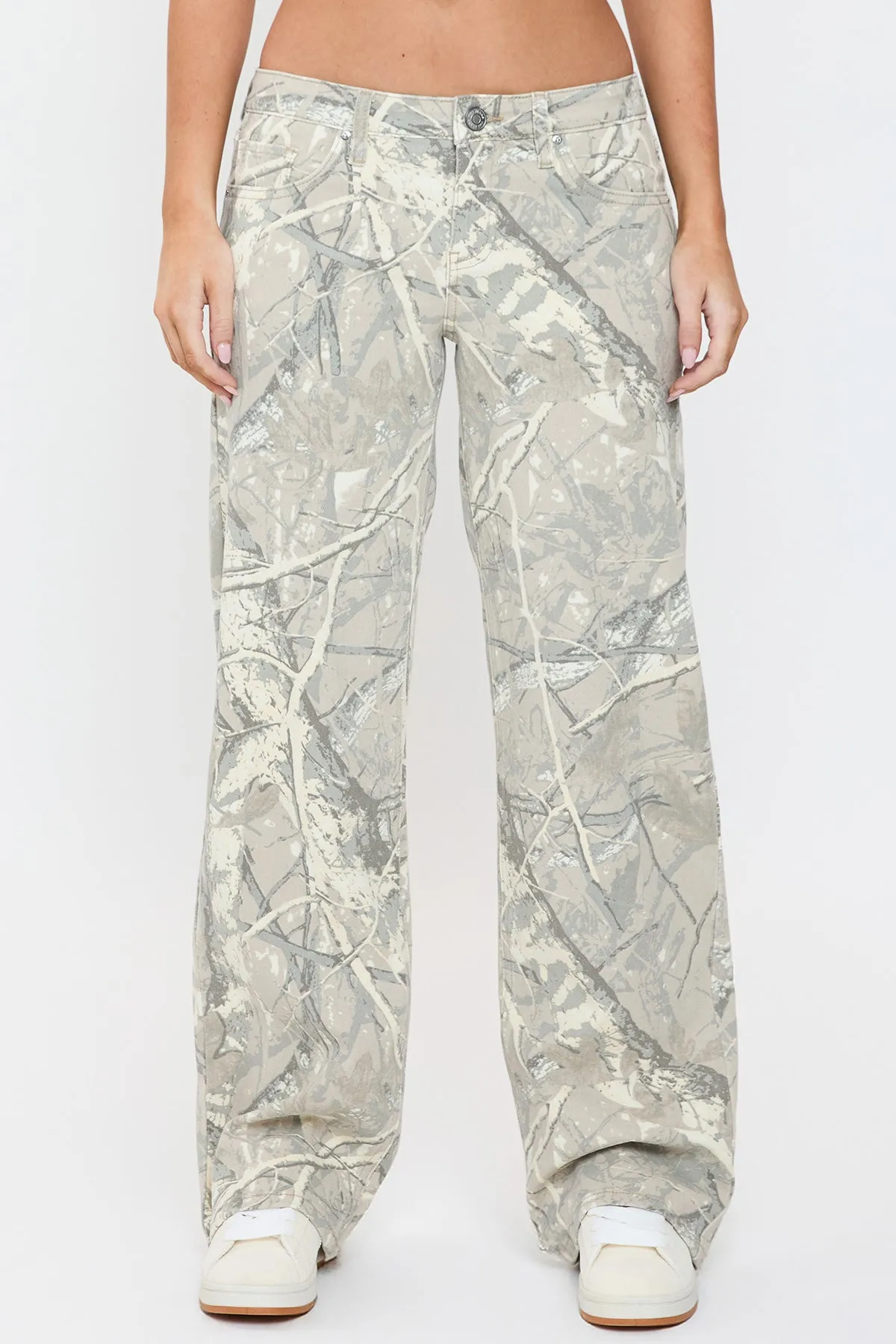 Women's Britney Printed Low Rise Wide Leg Jeans sold by YMI product image thumbnail 4