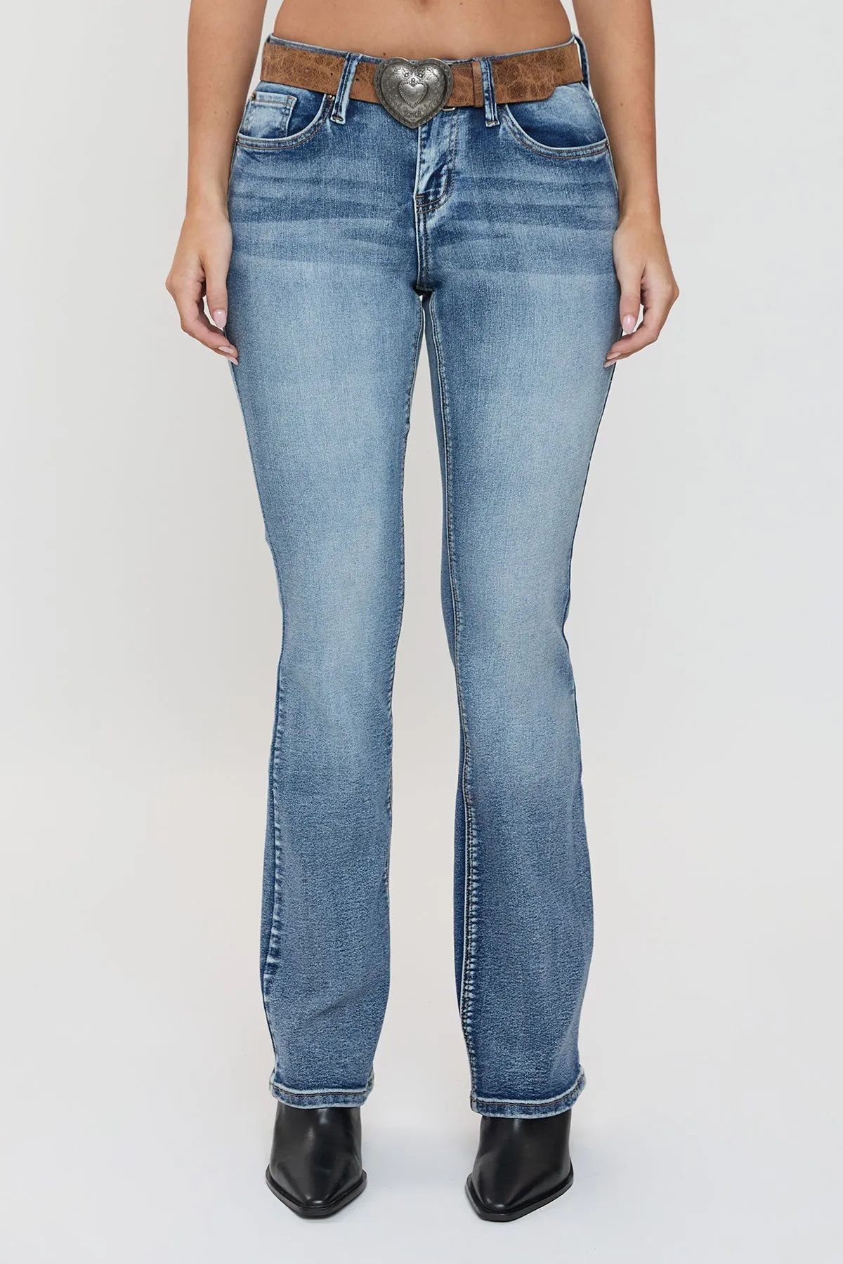 Women's Jessie Belted Bootcut Jeans sold by YMI product image thumbnail 2