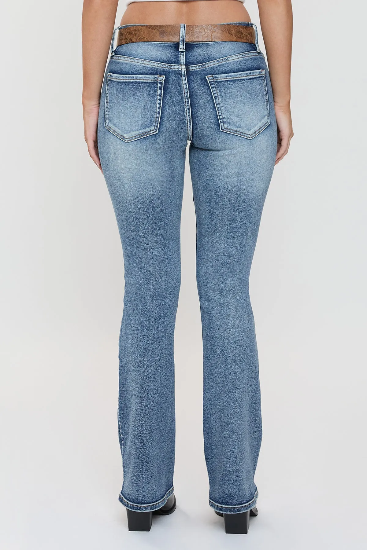 Women's Jessie Belted Bootcut Jeans sold by YMI product image thumbnail 4