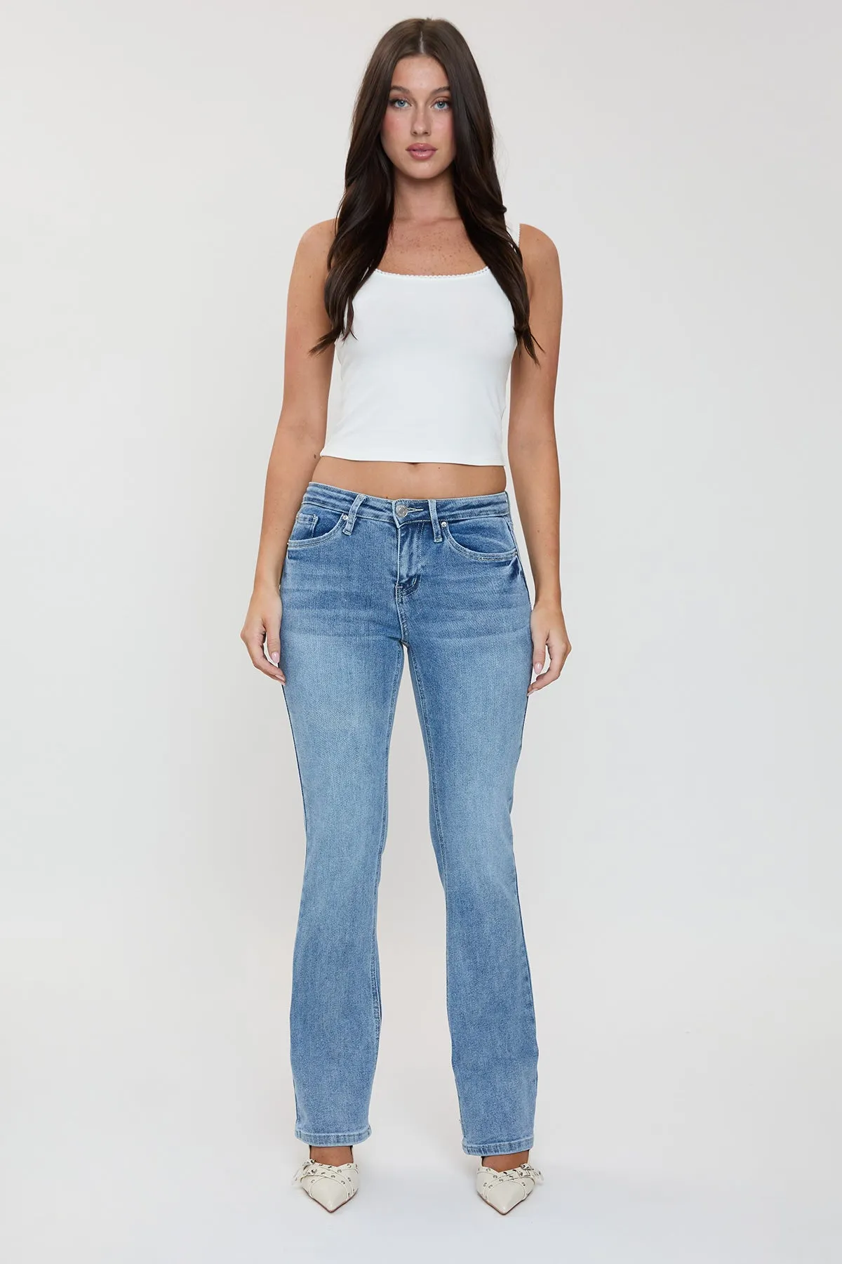 Women's Luxe Jessie Bootcut Jeans sold by YMI