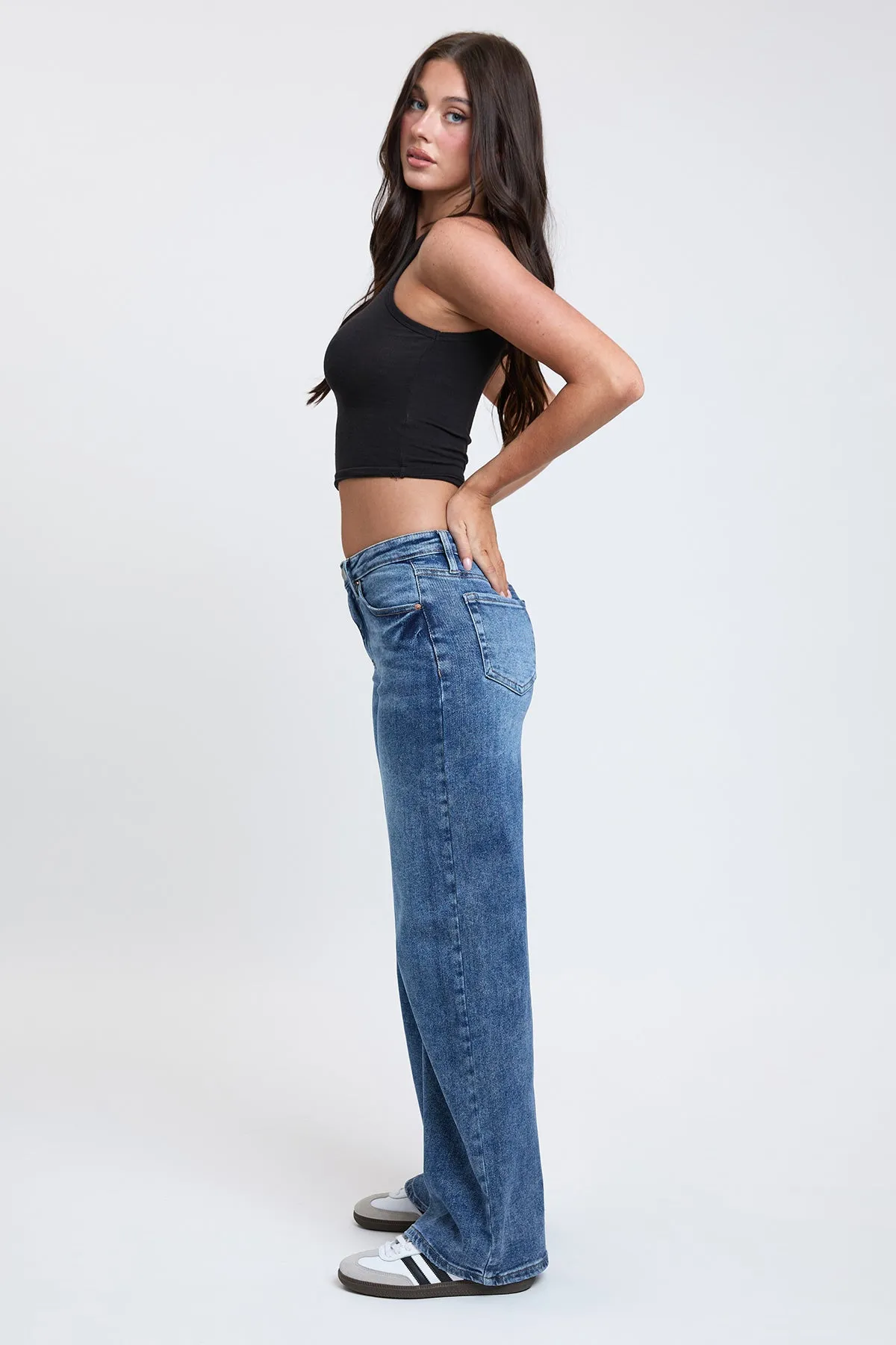 Women's Luxe Bella Wide Leg Jeans sold by YMI product image thumbnail 5