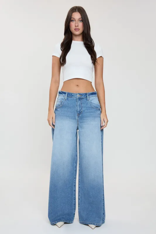 Women's Billie Baggy Wide Leg Jeans sold by YMI
