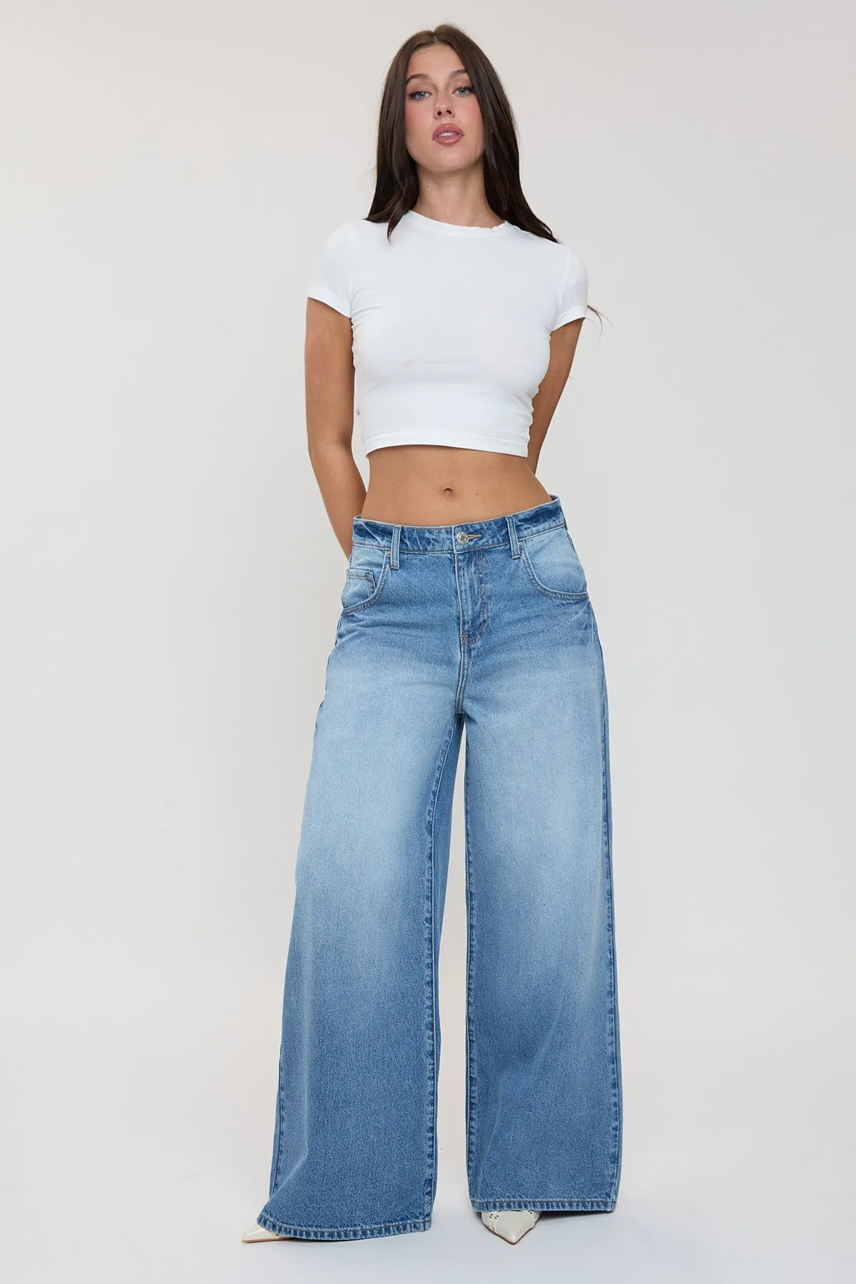 Women's Billie Baggy Wide Leg Jeans sold by YMI product image thumbnail 5