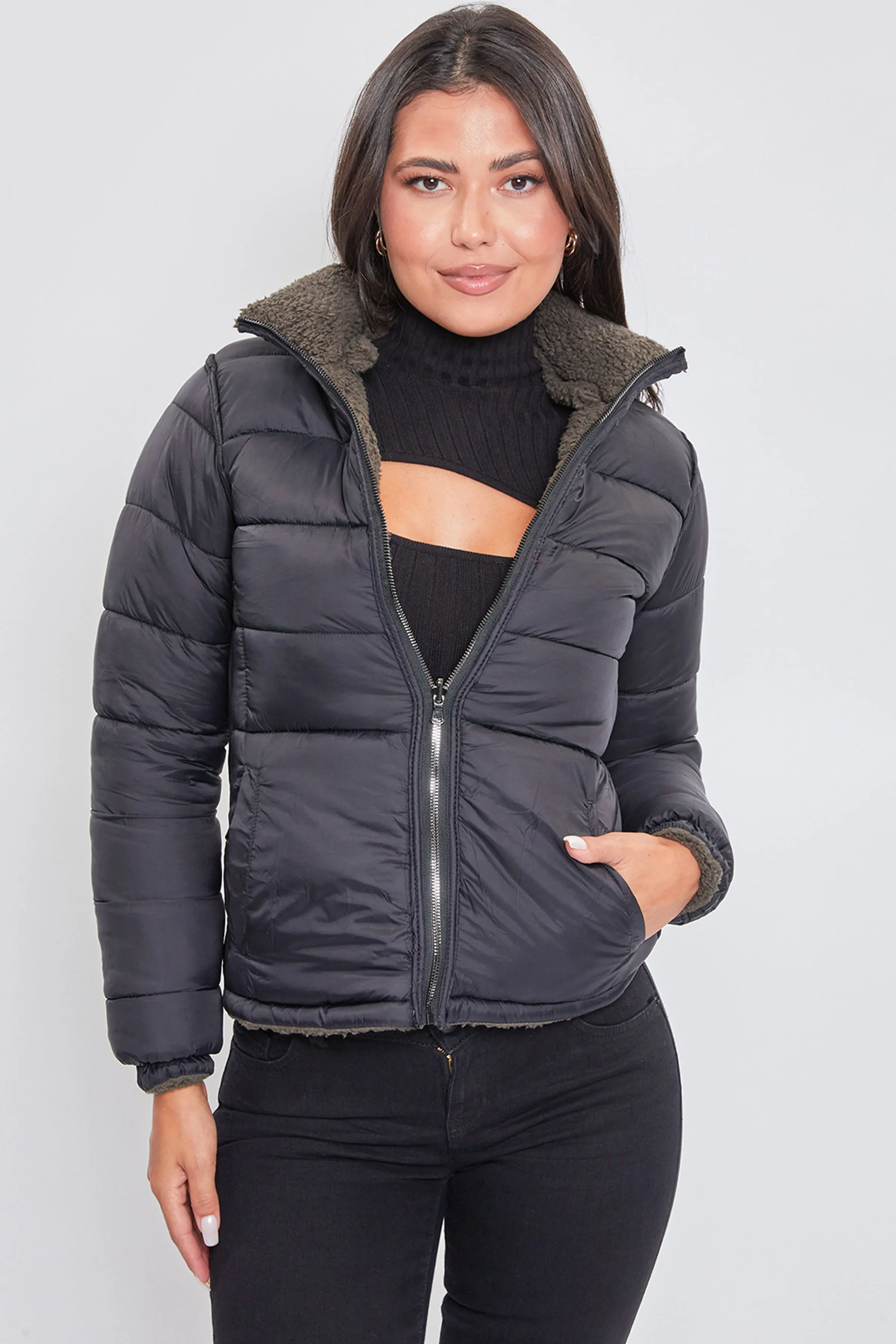 Poodle Fur Reversible Jacket sold by YMI product image thumbnail 4