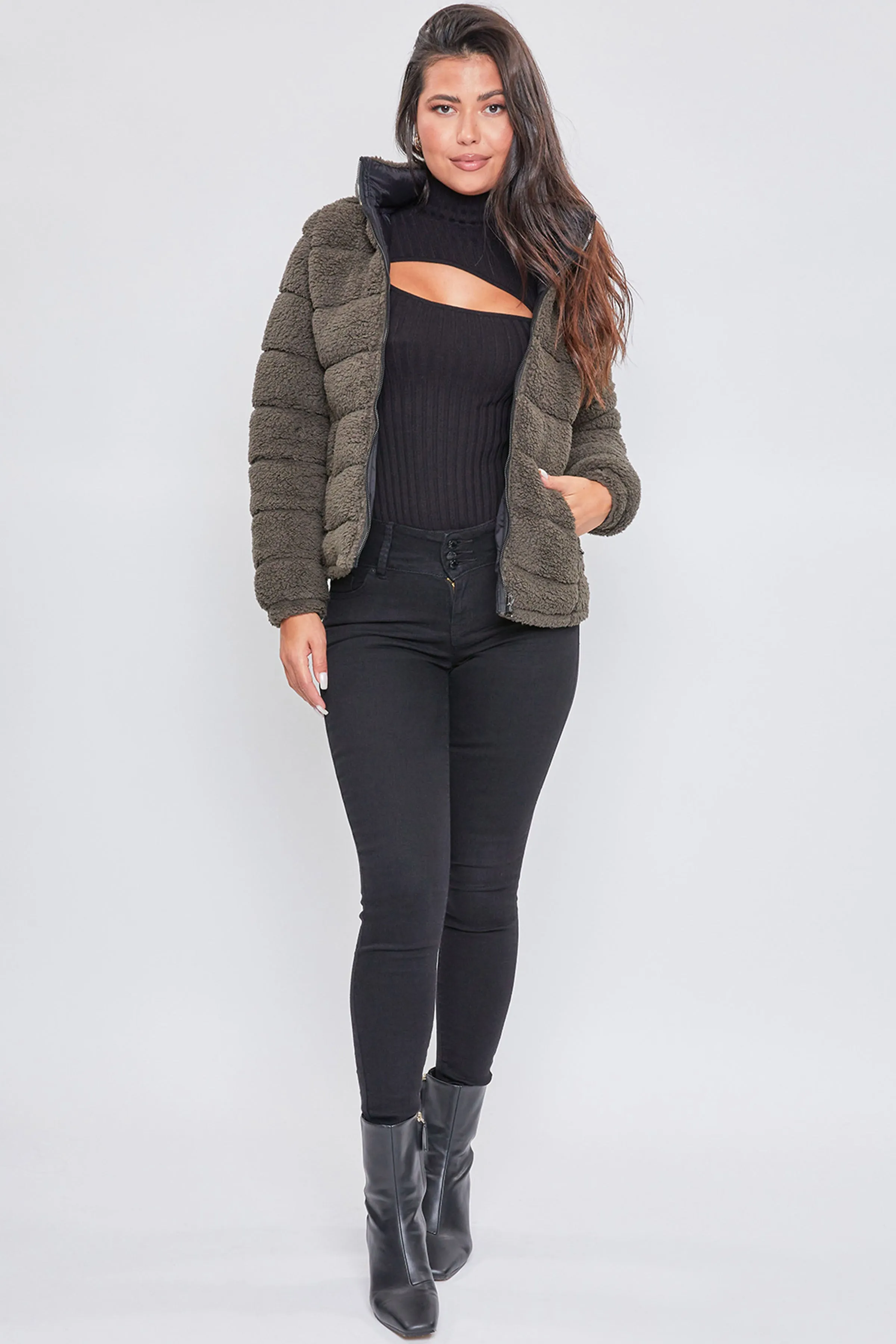 Poodle Fur Reversible Jacket sold by YMI product image thumbnail 3