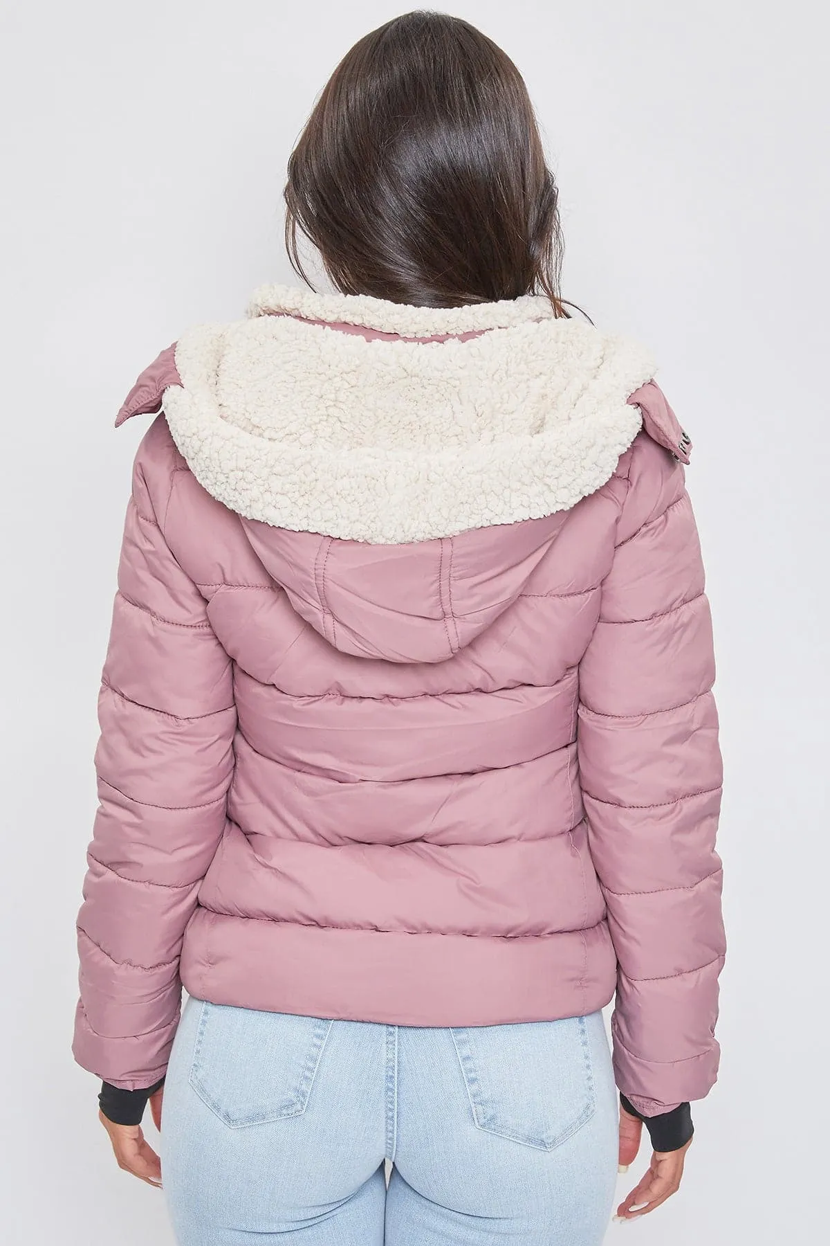 Jacket Puffer With Sherpa Fur Hoodie sold by YMI product image thumbnail 3