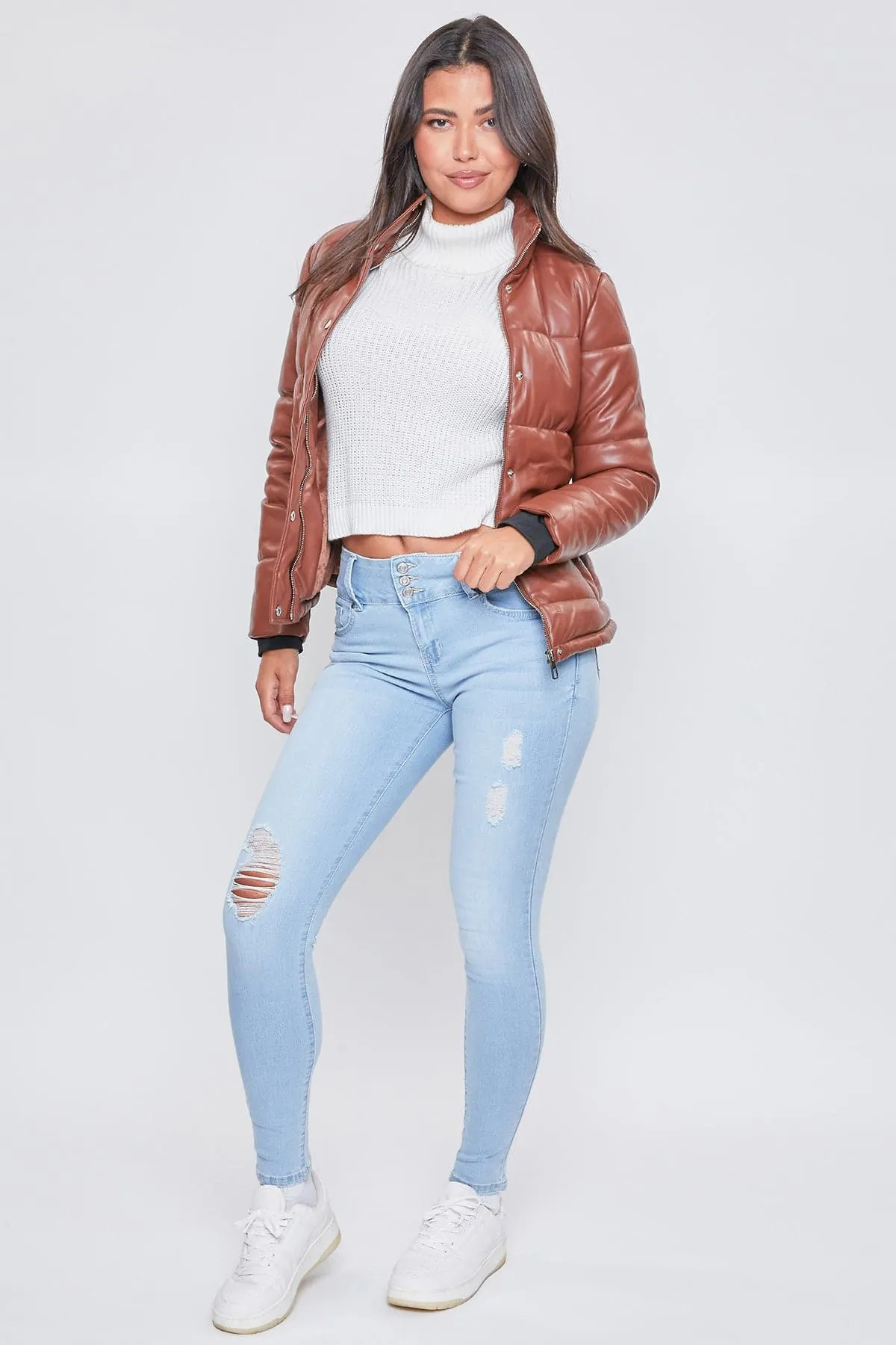Pleather Puffy Jacket sold by YMI product image thumbnail 4