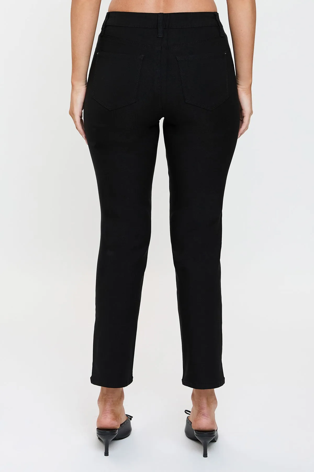 Women's High Rise Hyperstretch Cropped Straight Pants sold by YMI product image thumbnail 4