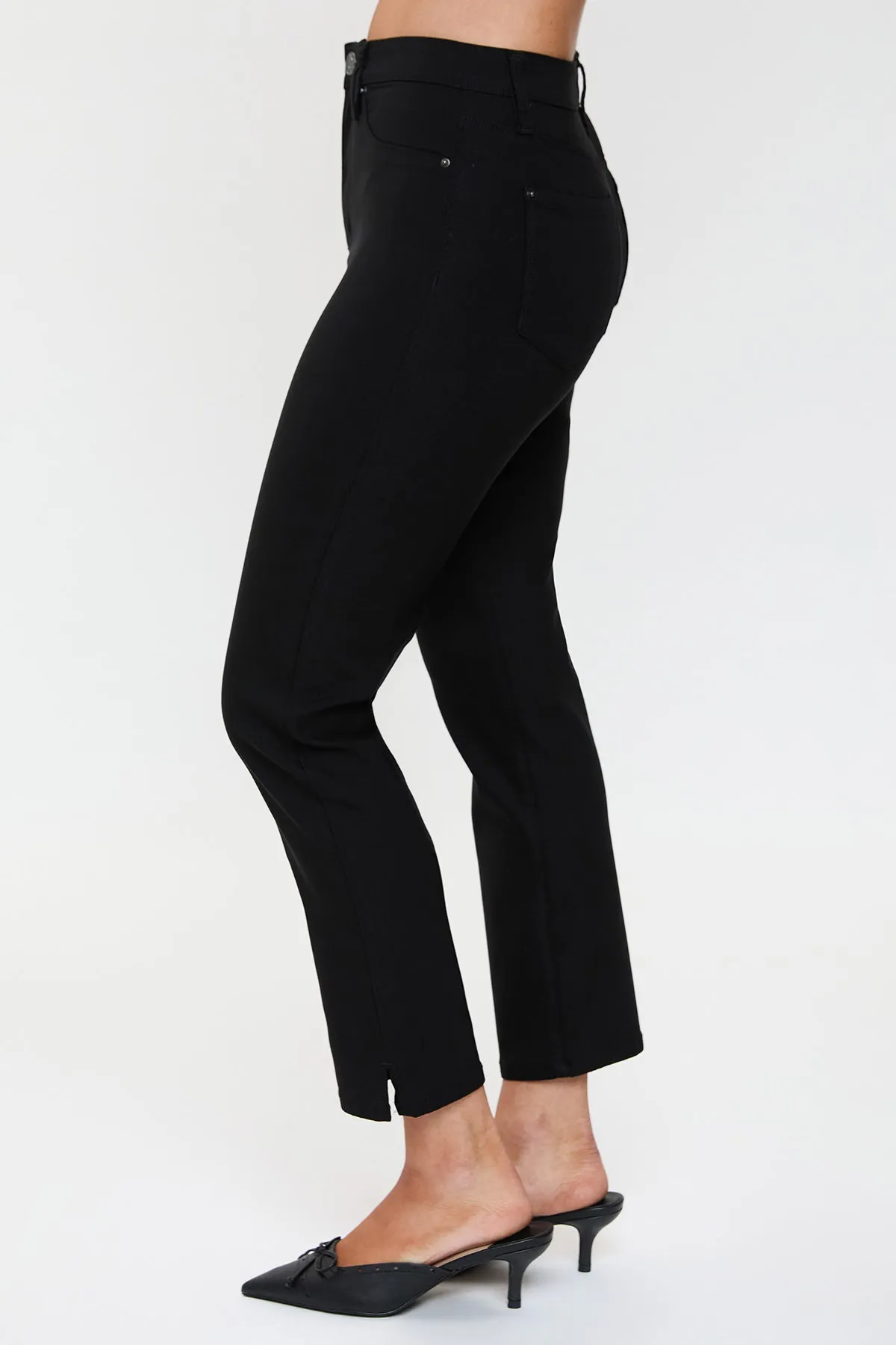 Women's High Rise Hyperstretch Cropped Straight Pants sold by YMI product image thumbnail 3
