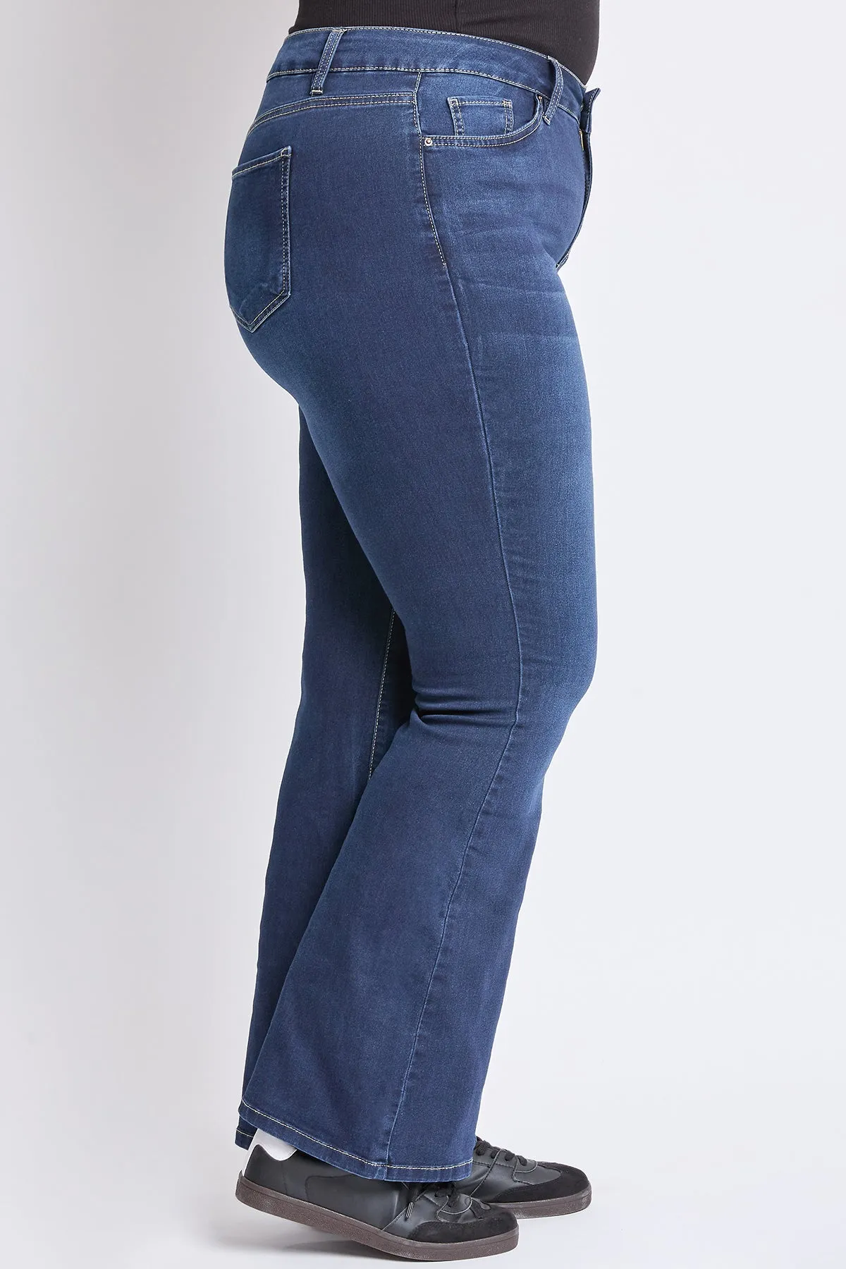 Plus High Rise HyperDenim Flare Jeans sold by YMI product image thumbnail 3
