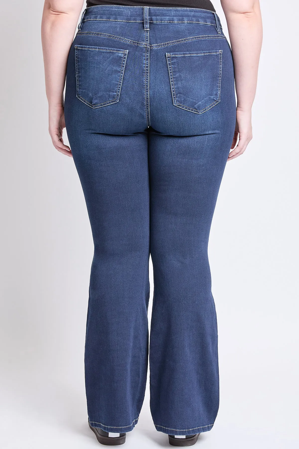 Plus High Rise HyperDenim Flare Jeans sold by YMI product image thumbnail 4